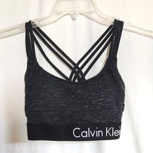 Calvin Klein Performance Sports Bra Sz S Criss-cross back